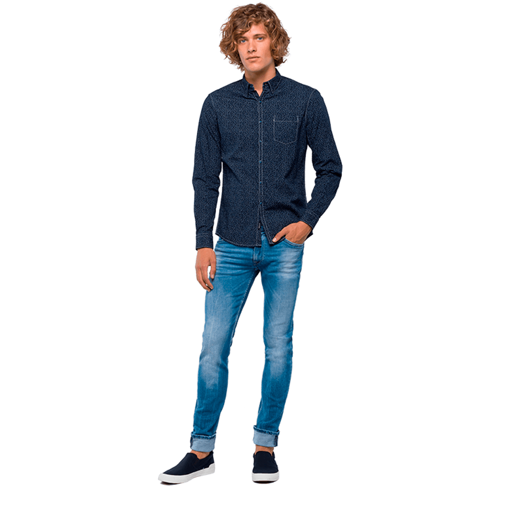 Camisa Con Estampado De Microorificios