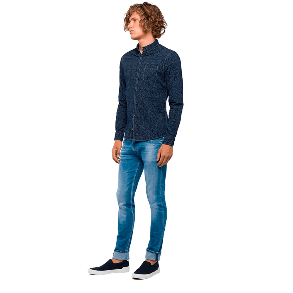 Camisa Con Estampado De Microorificios