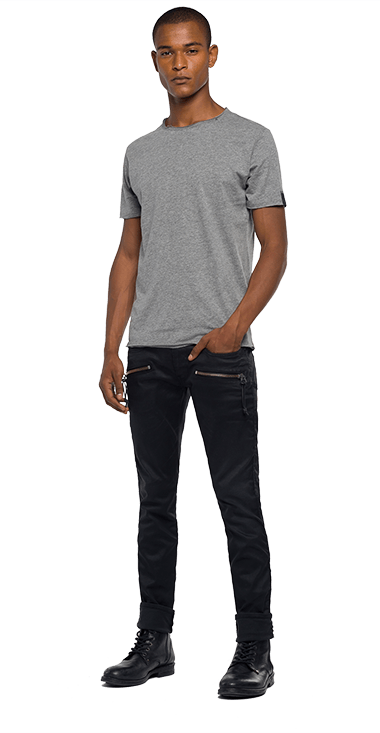 Camiseta-Para-Hombre-T-Shirt-GrisL-Replay