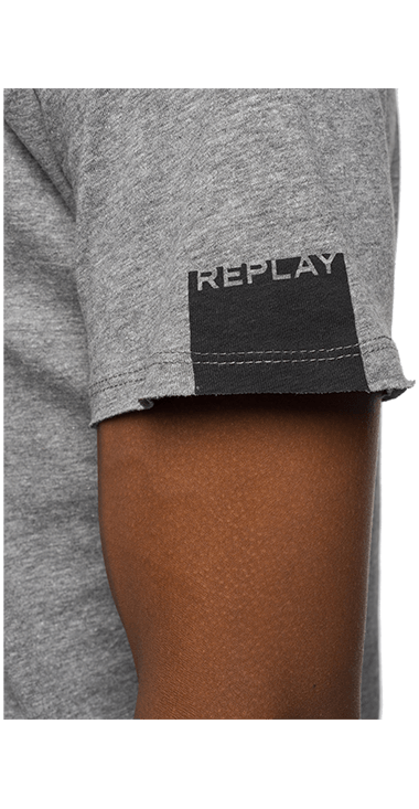 Camiseta-Para-Hombre-T-Shirt-GrisL-Replay