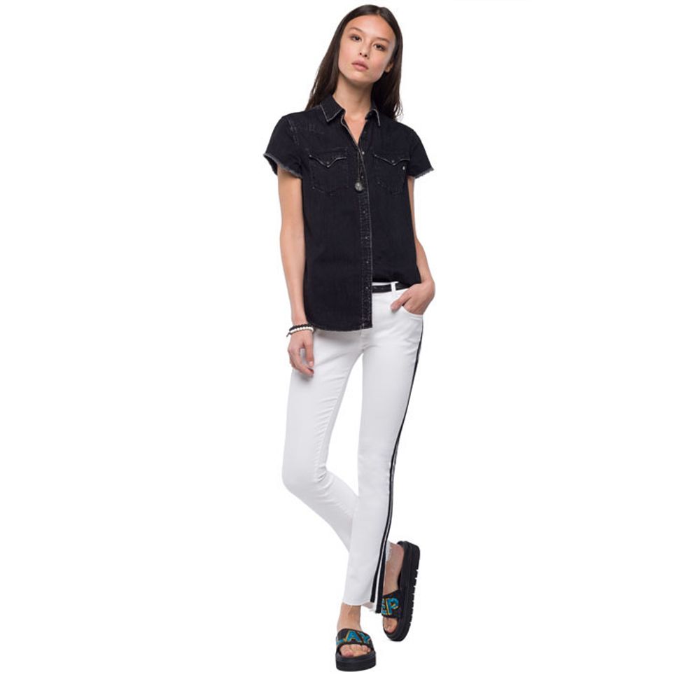 Camisa De Manga Corta Para Mujer