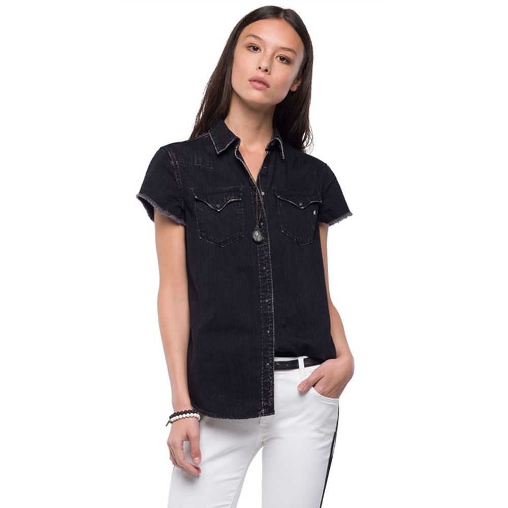 Camisa De Manga Corta Para Mujer