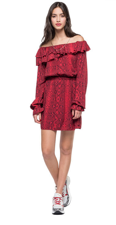 Vestido-Para-Mujer-All-Over-Snake-Light-Replay