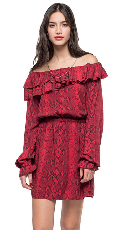 Vestido-Para-Mujer-All-Over-Snake-Light-Replay