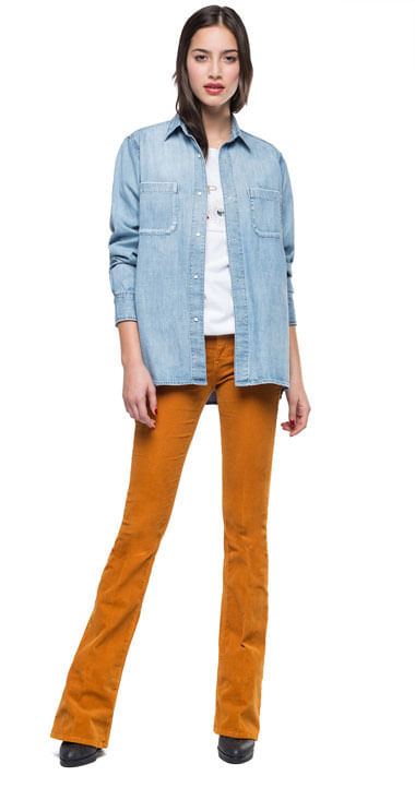 Camisa-Para-Mujer-Faded-Denim-Effect-Replay
