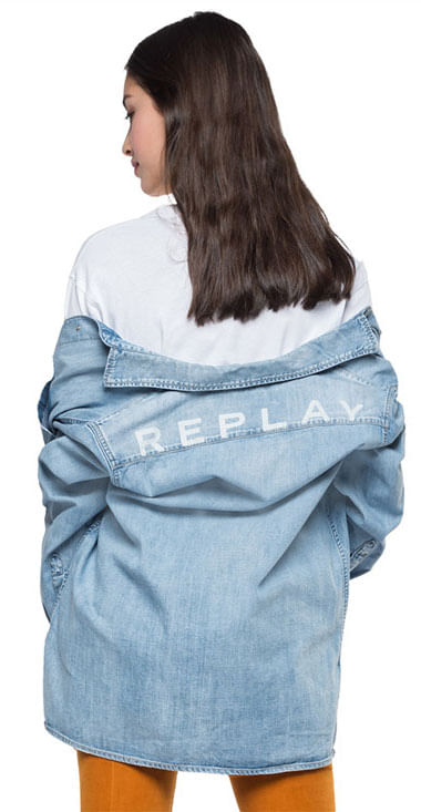 Camisa-Para-Mujer-Faded-Denim-Effect-Replay