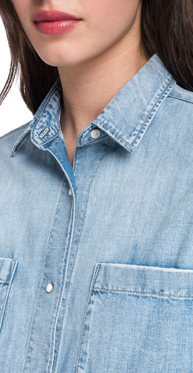 Camisa-Para-Mujer-Faded-Denim-Effect-Replay