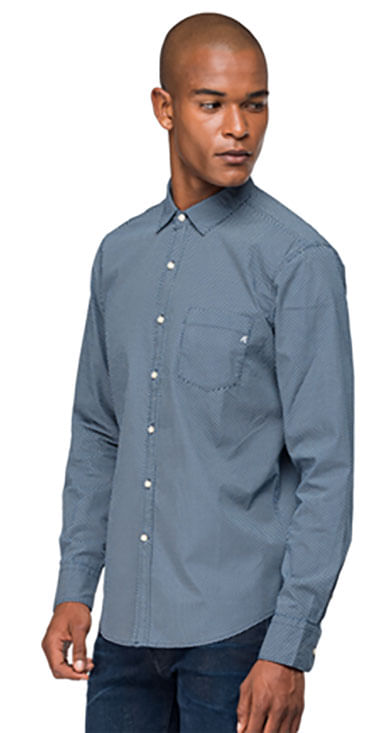 camisa-para-hombre-micro-dots-printed-fabric-replay