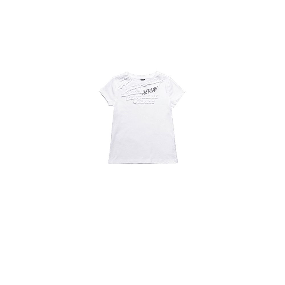 Camiseta Blanca Con Volantes