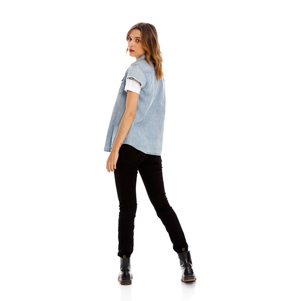 Camisa De Manga Corta Para Mujer