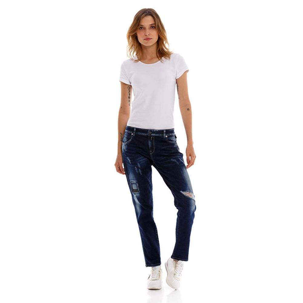 Jean Rigido Para Mujer Katewin