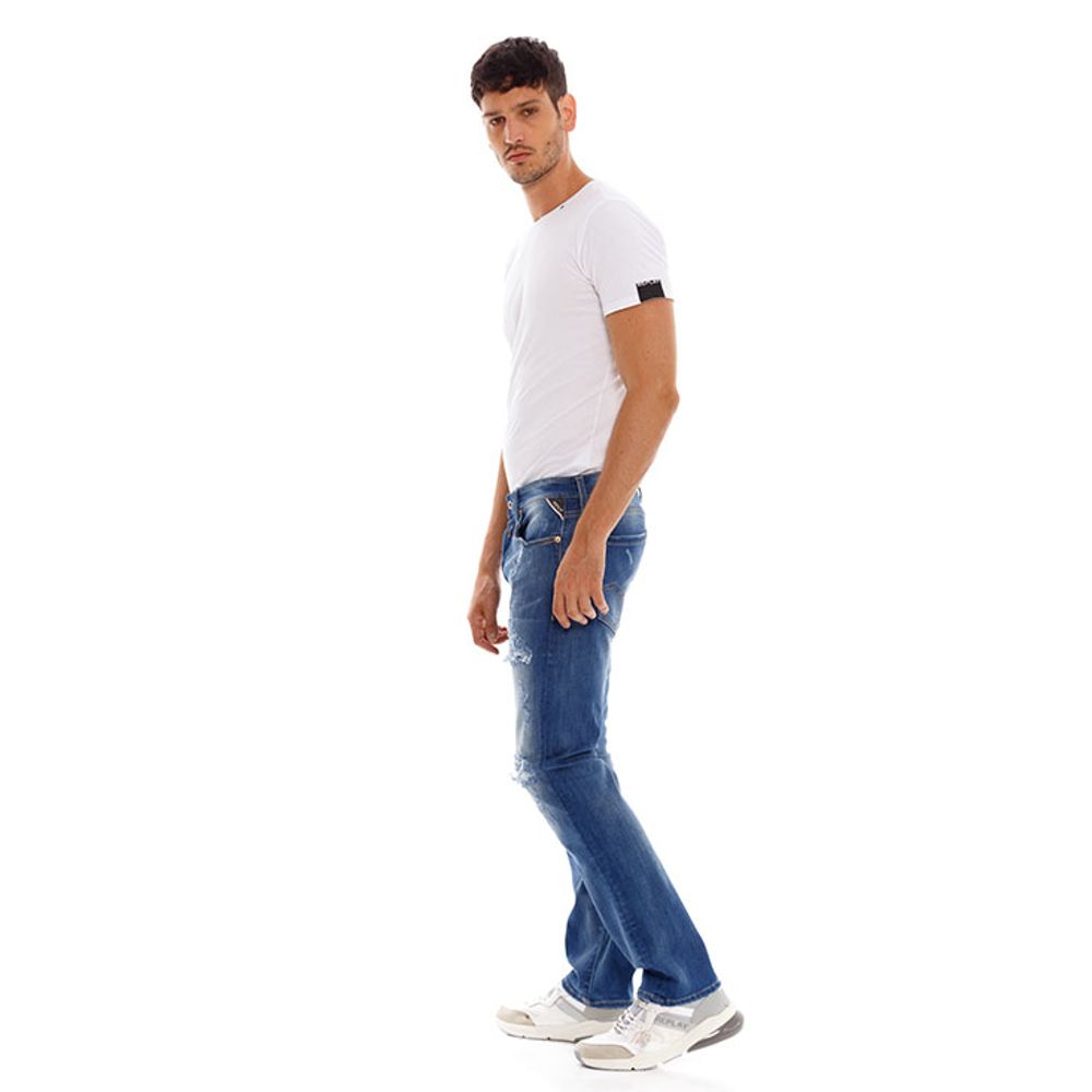 Jean Rigido Para Hombre Waitom