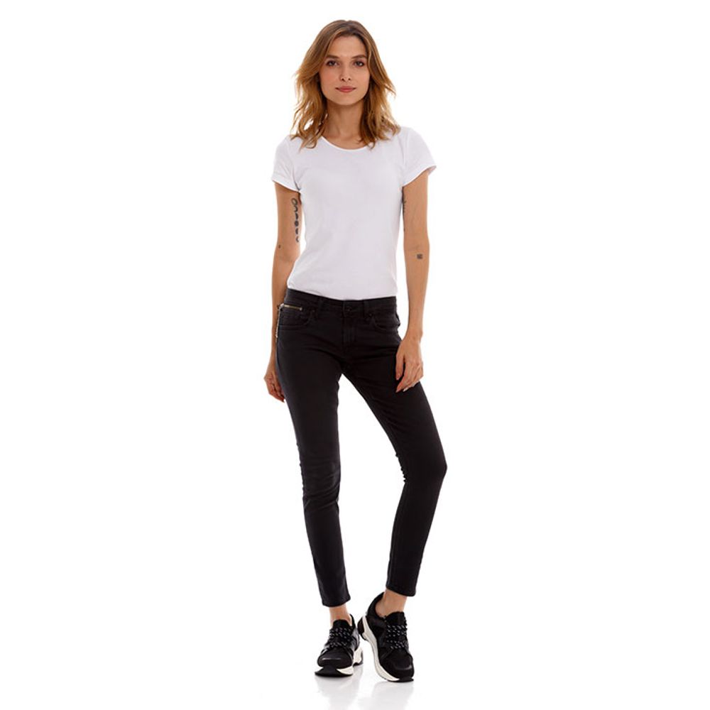 Jean Stretch Para Mujer Luz Coin Zip