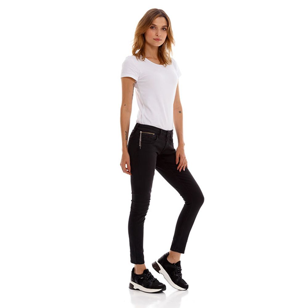 Jean Stretch Para Mujer Luz Coin Zip