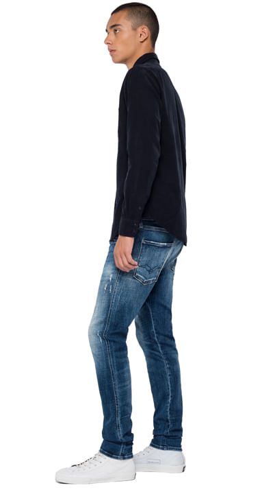 Camisa-Para-Hombre-Garmentdyedcord-Replay