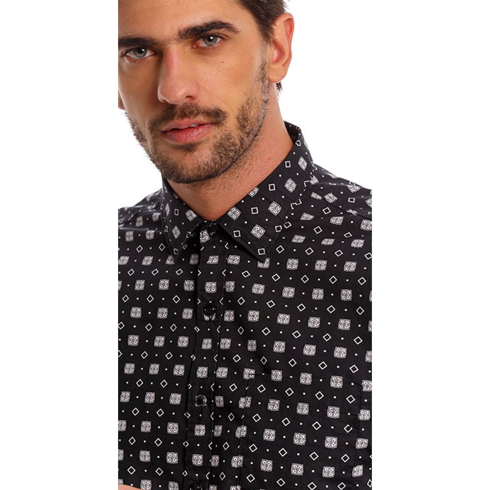 Camisa De Manga Larga Para Hombre Alloverprinted