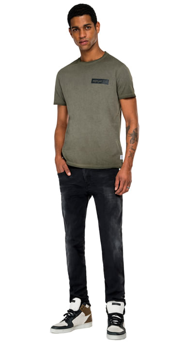 Camiseta-Para-Hombre-Garment-Dyed-Cotton-Jersey-Replay