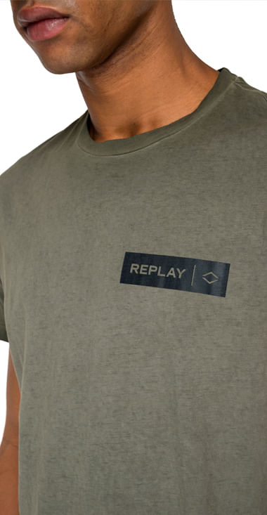Camiseta-Para-Hombre-Garment-Dyed-Cotton-Jersey-Replay