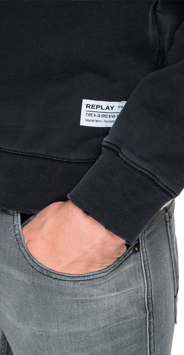 Buzo-Cerrado-Para-Hombre-Garment-Dyed-Cotton-Fleece-Replay