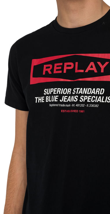 Camiseta-Para-Hombre-Piece-Dyed-Compact-Jersey-Replay