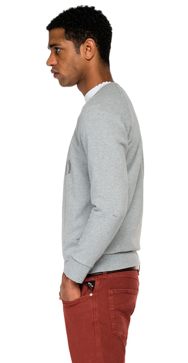Buzo-Hoodie-Cerrado-Para-Hombre-Piece-Dyed-Cotton-Fleece-Replay