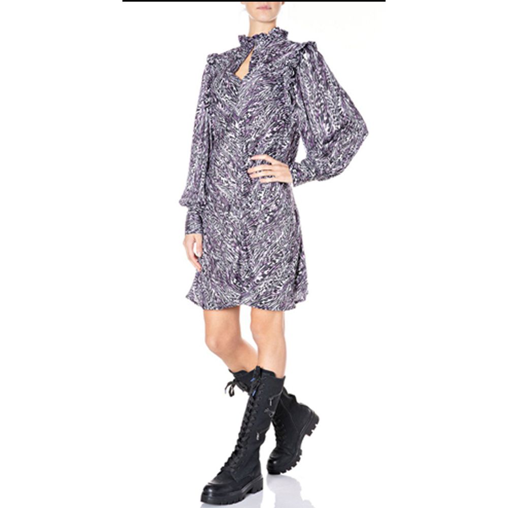 Vestido Medio Para Mujer All Over Printed Viscose Satin  4181