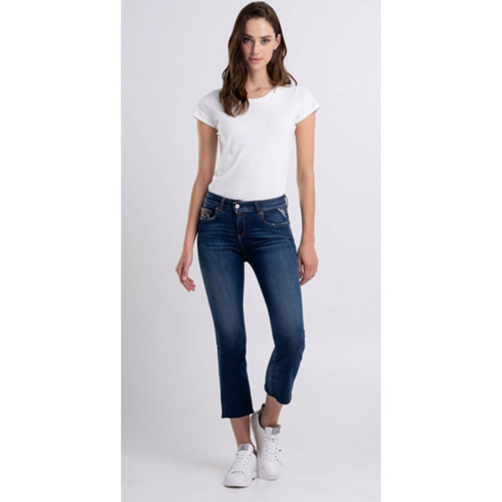 Jean Stretch Para Mujer Faaby Flare Crop  4690