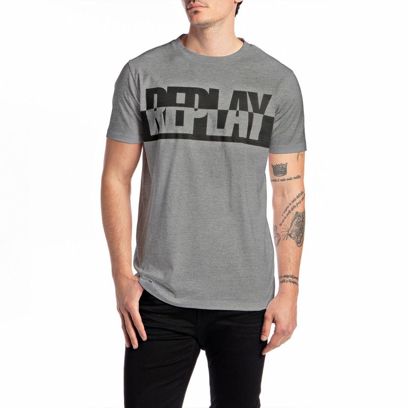 Camiseta-Manga-Corta-Para-Hombre-Replay