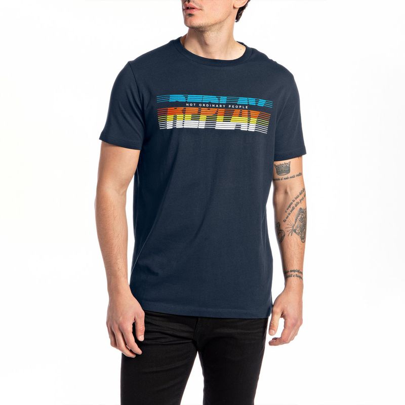 Camiseta-Manga-Corta-Para-Hombre-Replay