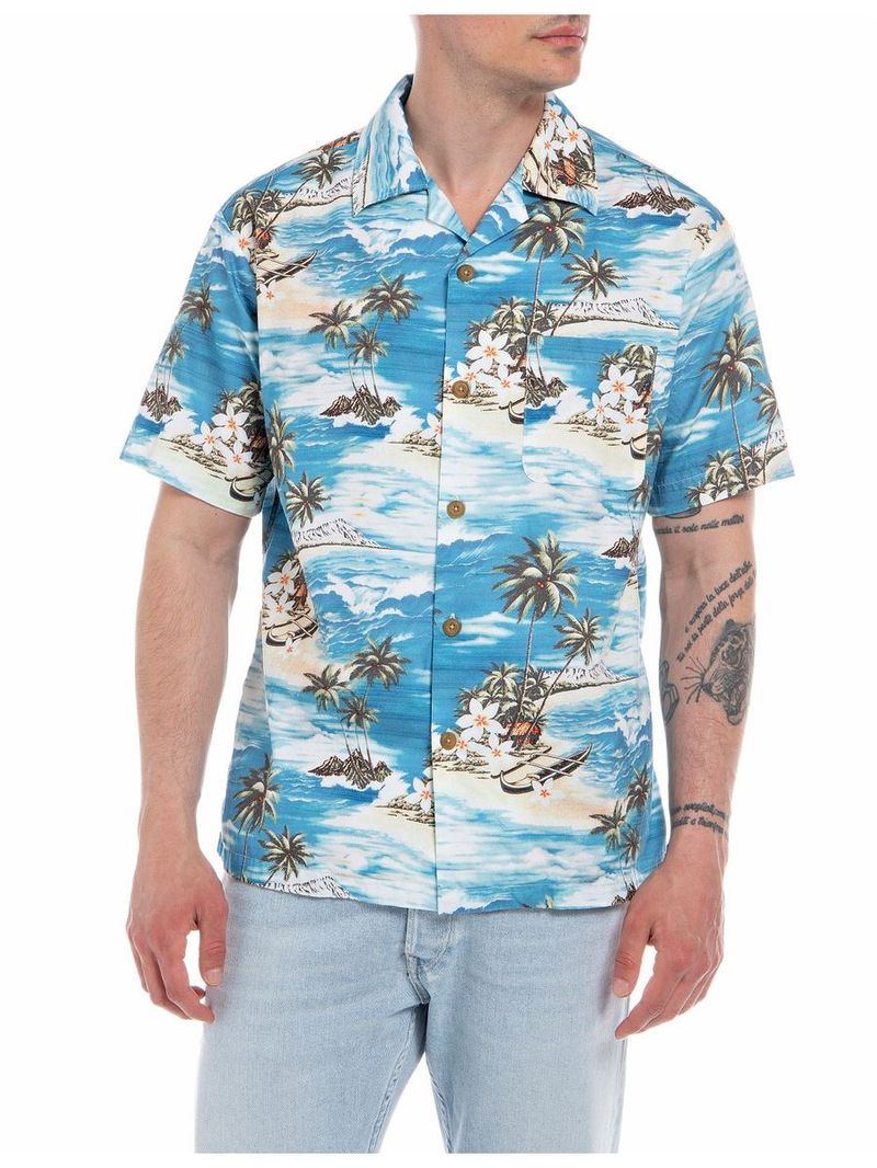 Camisa-Manga-Corta-Para-Hombre