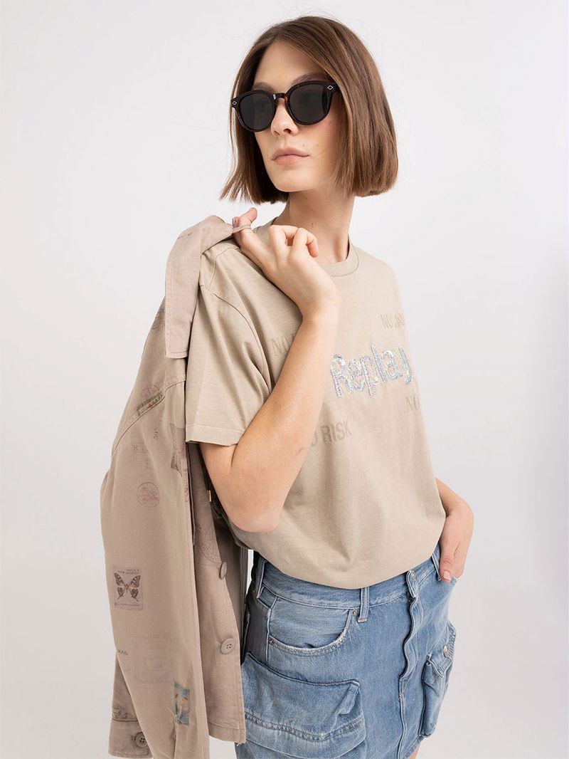 Camiseta-Manga-Corta-Para-Mujer-
