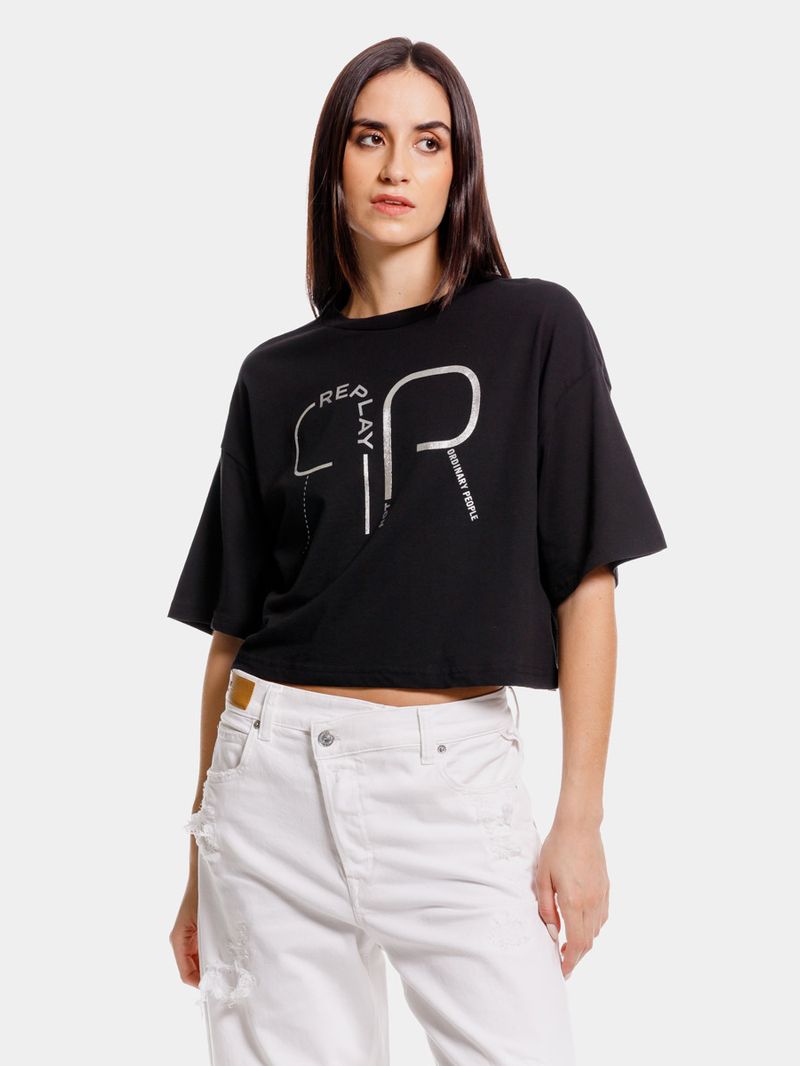 Camiseta-Manga-Corta-Para-Mujer