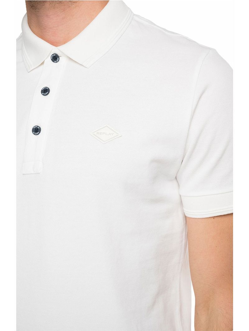 Polo-Manga-Corta-Para-Hombre-Garment-Dyed-Cotton-Piquet-Replay