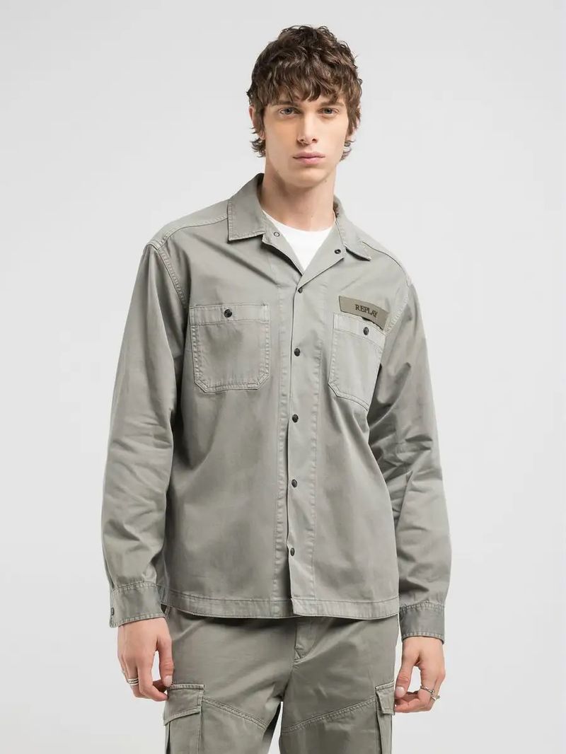 Camisa-Manga-Larga-Para-Hombre-Replay