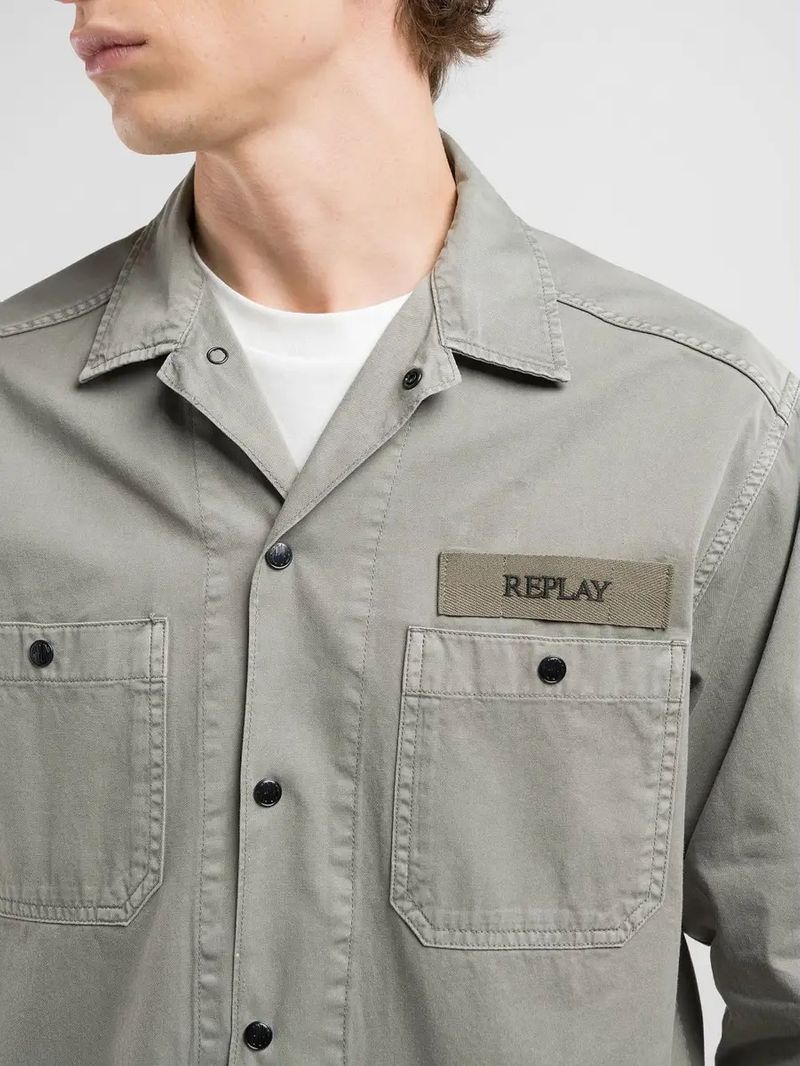 Camisa-Manga-Larga-Para-Hombre-Replay