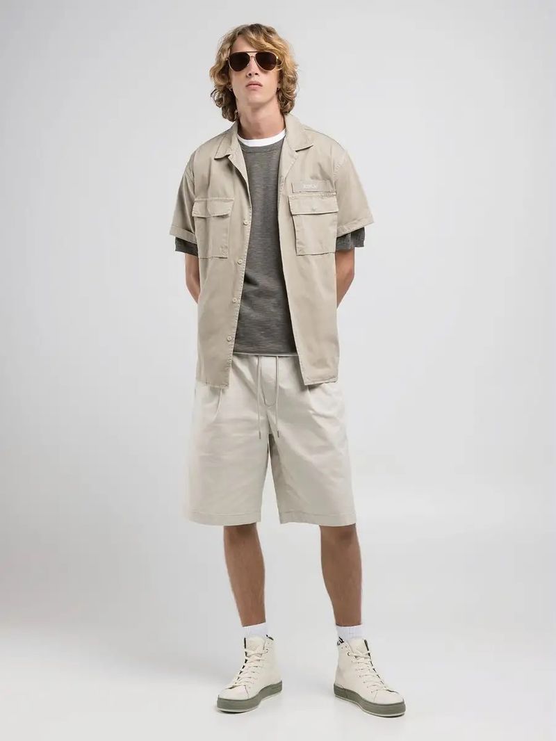 Camisa-Manga-Corta-Para-Hombre-Replay