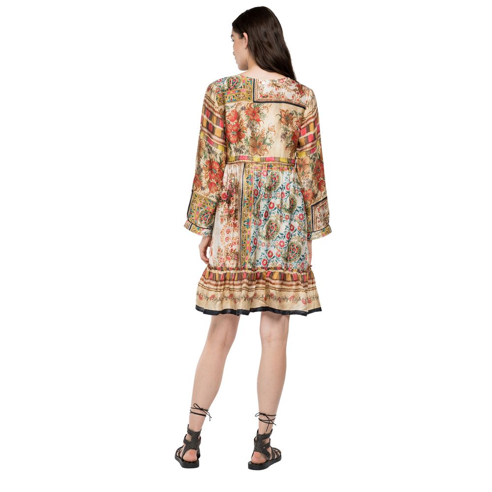 Vestido Medio Para Mujer All Over Printed Vi Replay