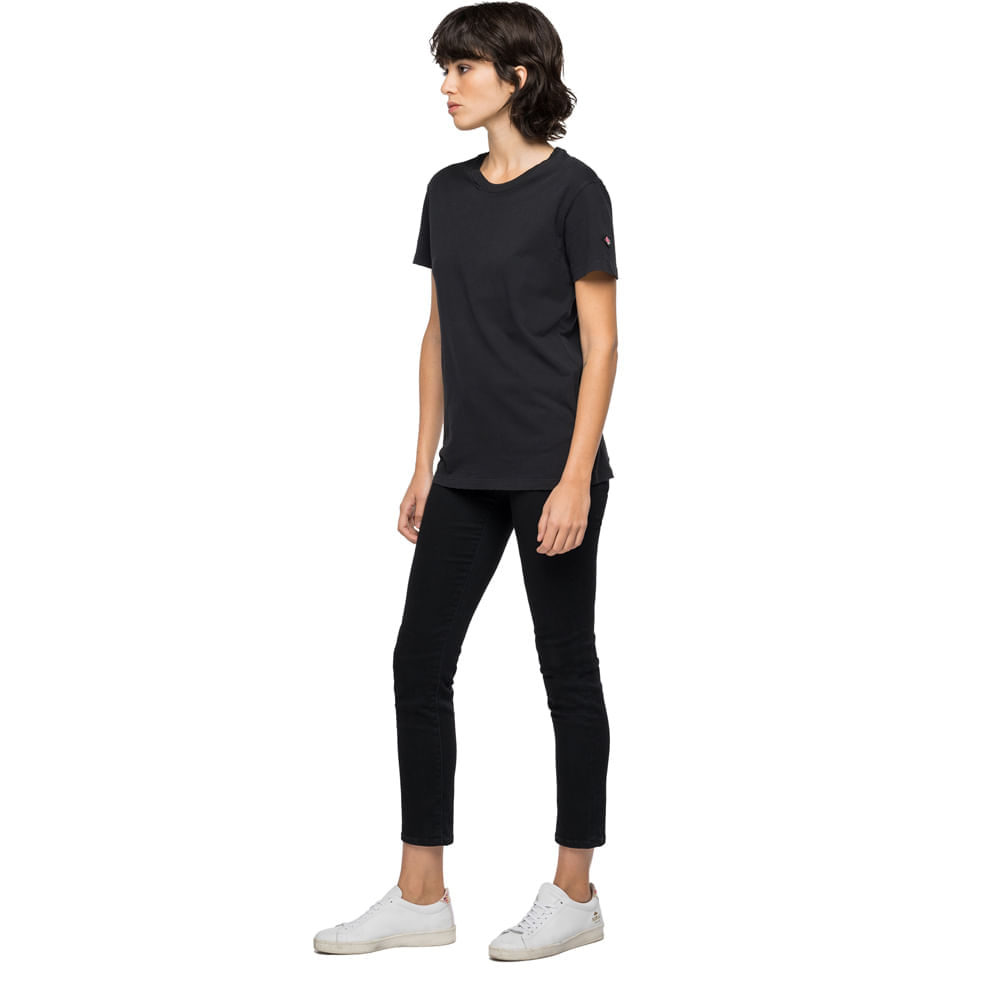 Camiseta Para Mujer Garment Dyed Light Open End Jersey Replay