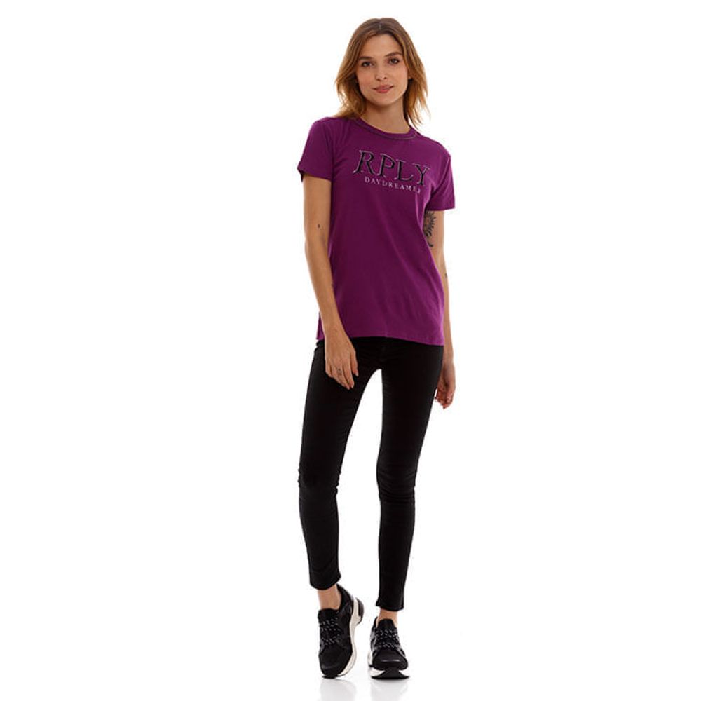 Camiseta Para Mujer Cotton Jersey Replay