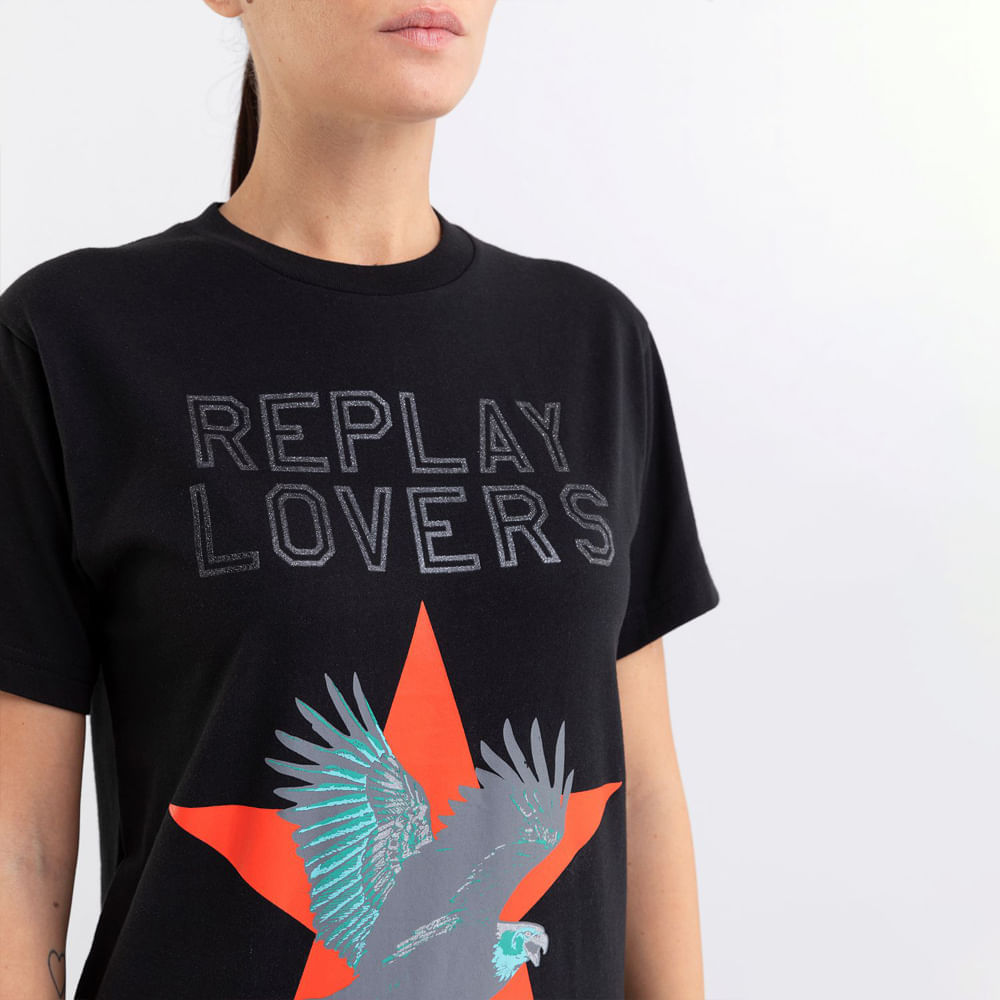Camiseta Para Mujer Replay