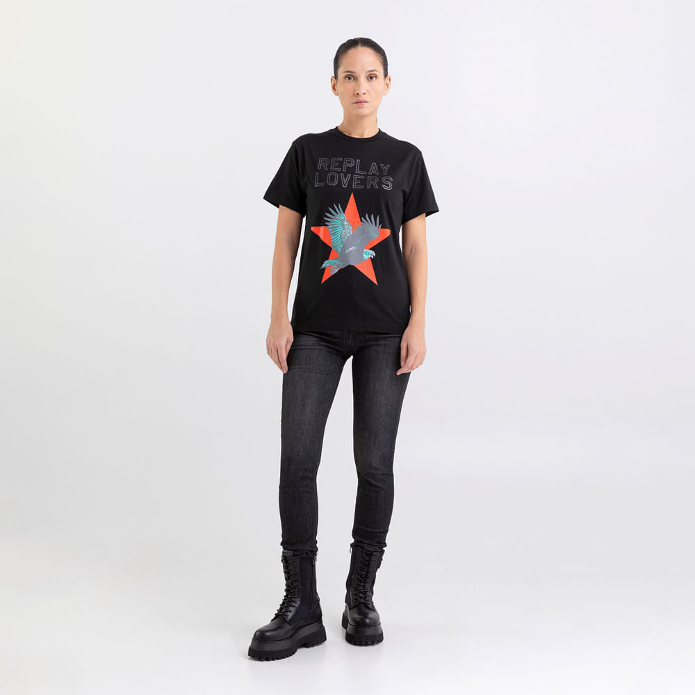 Camiseta Para Mujer Replay